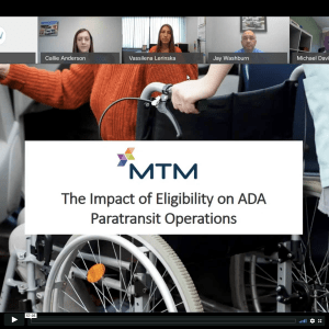 The Impact of Eligibility on ADA Paratransit Operations webinar