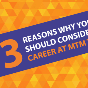Banner reads the top 3 reasons to consider a career at MTM Transit, a company with core values, a Total Rewards program, and more.
